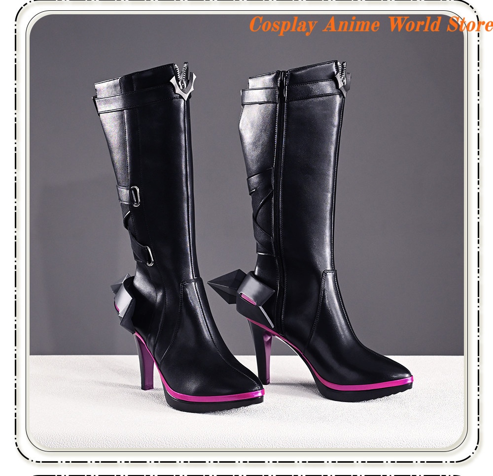 Men Shoes Boots - Laevatain コスプレ靴 Arknights エンドフィールドゲームハイヒールブーツ小道具靴ハロウィンパーティー女性ロールプレイ靴在庫あり