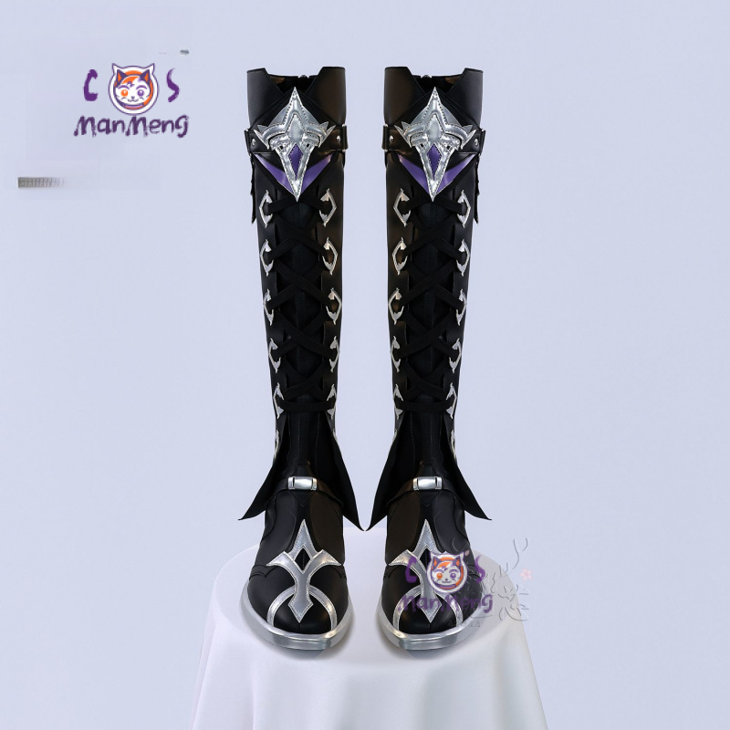 Men Shoes Boots - キリル・チュドミロヴィッチ・フリンズコスプレ原神インパクト靴ハロウィンパーティー新しいファッショナブルなレザーロングブーツ男性女性ハイヒール