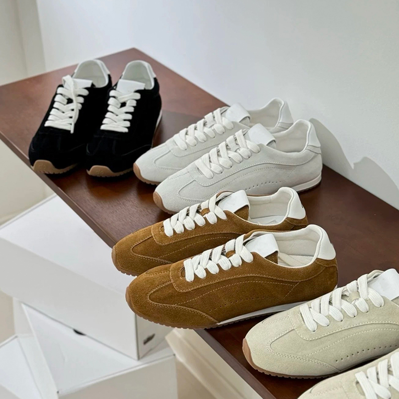 Men'S Shoes Daily Use - ユニセックスレディースカジュアルシューズ本革スエードスニーカーメンズレースアップウォーキングシューズホワイトシューズスタイルデザイナーレディースシューズ