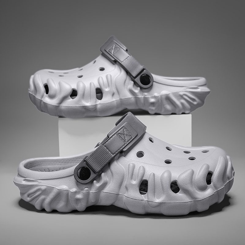 Men'S Shoes Daily Use - メンズサマーカジュアル通気性軽量サンダル、トレンディランニングシューズ、快適スリッポンEVAフラットサンダル、ビーチウェア用