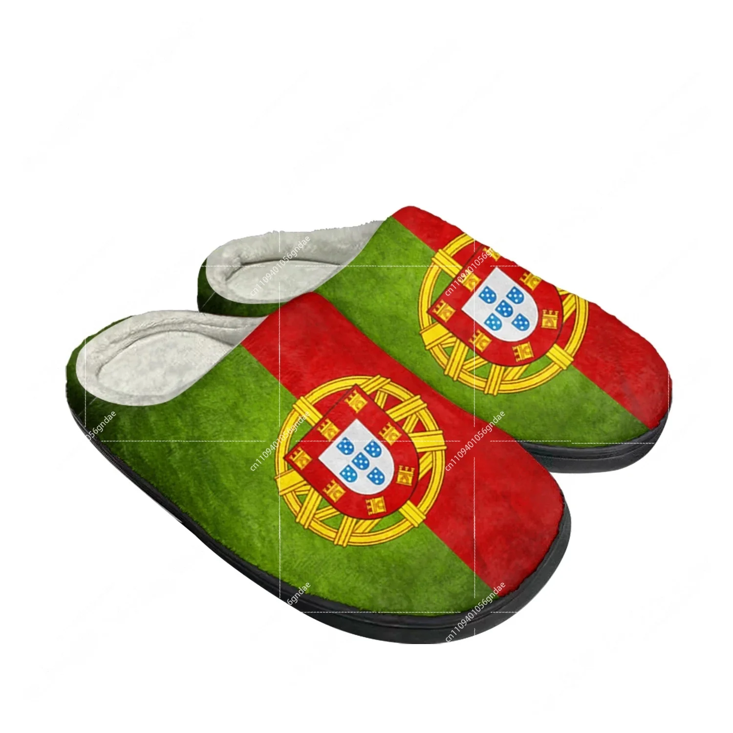 Men'S Shoes Daily Use - ポルトガル国旗ホームコットンカスタムスリッパメンズレディースサンダルポルトガルぬいぐるみ寝室カジュアル保温靴サーマルスリッパ