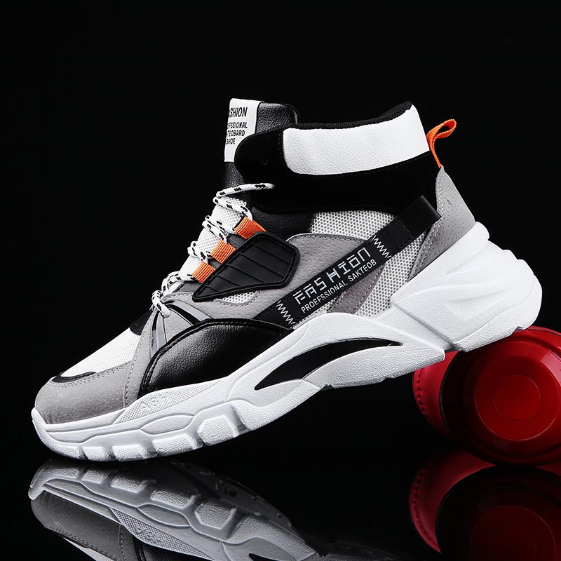 Men'S Shoes Good For Wide Feet - Hightop夏男性のスポーツの靴の男ランニングシューズ男性スポーツ男性ハイトップスニーカーメンズテニスシューズウォークグレーD-421