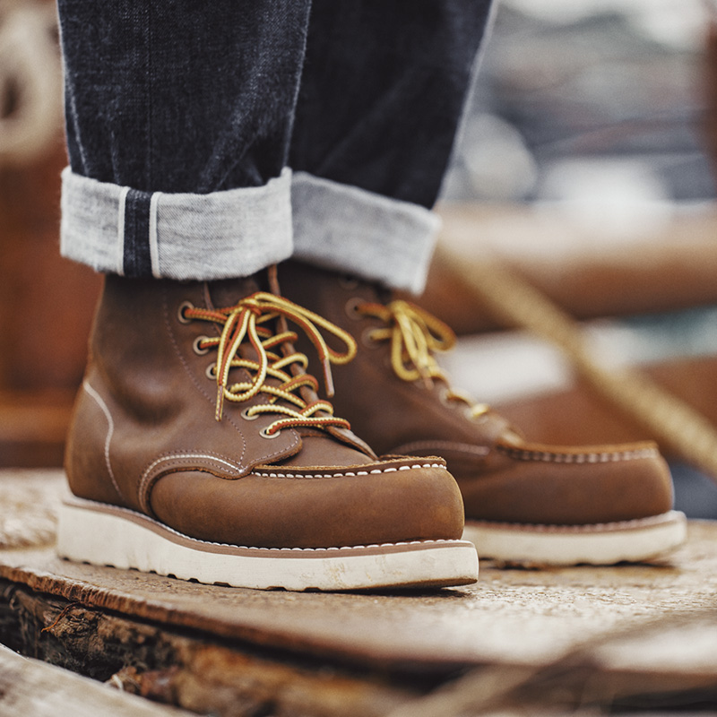 Men Shoes Boots - マデン ヴィンテージ 875 本革 アンクルブーツ クレイジーホースレザー