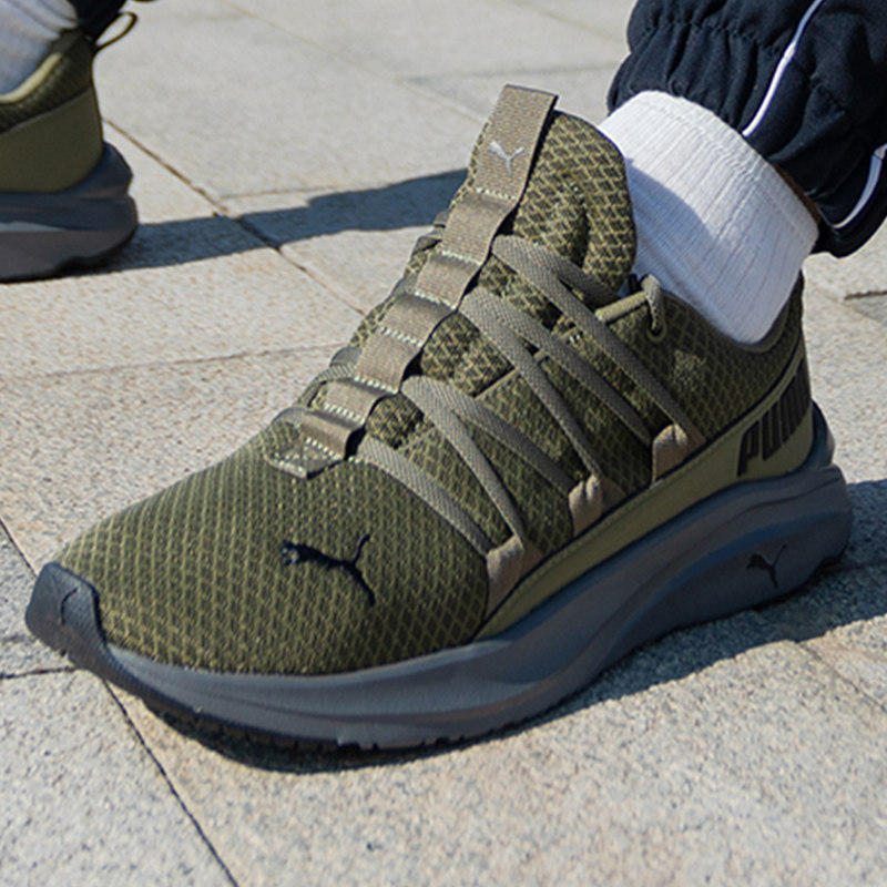 Men Shoes Puma - プーマ メンズシューズ 新品 ミリタリーグリーン メッシュ 通気性