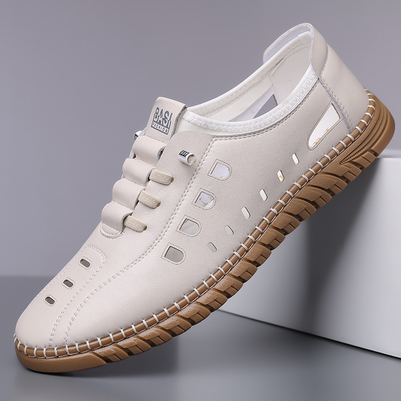 Loafer Slip On Men - メンズスリッポンローファー夏通気性カジュアルシューズソフトボトム滑り止め快適ドライビング中空スリッパシューズ-WC2516