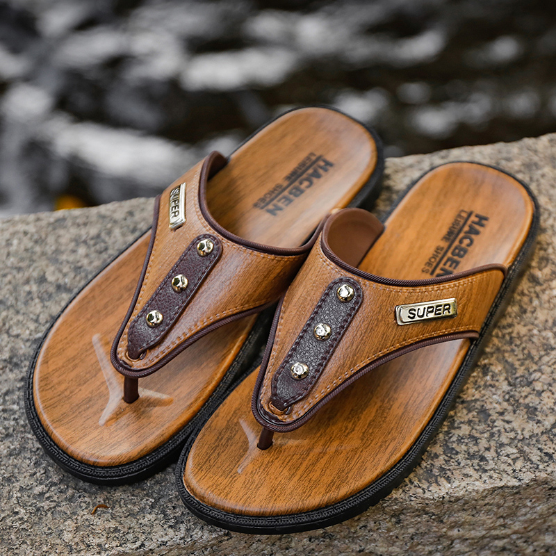 クラシックフリップフロップ男性快適なフラットカジュアルスリッ - Men'S Shoes Daily Use のレビューと価格