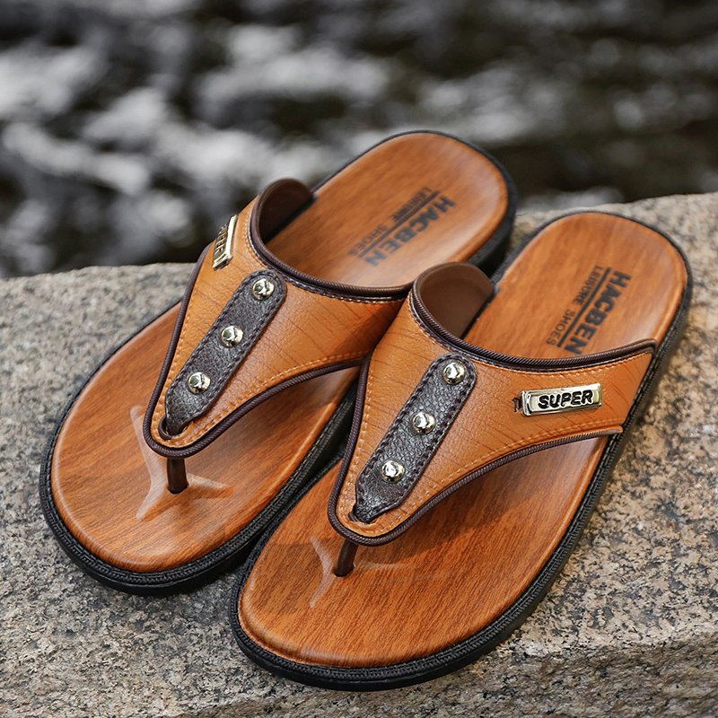 クラシックフリップフロップ男性快適なフラットカジュアルスリッ - Men'S Shoes Daily Use のレビューと価格
