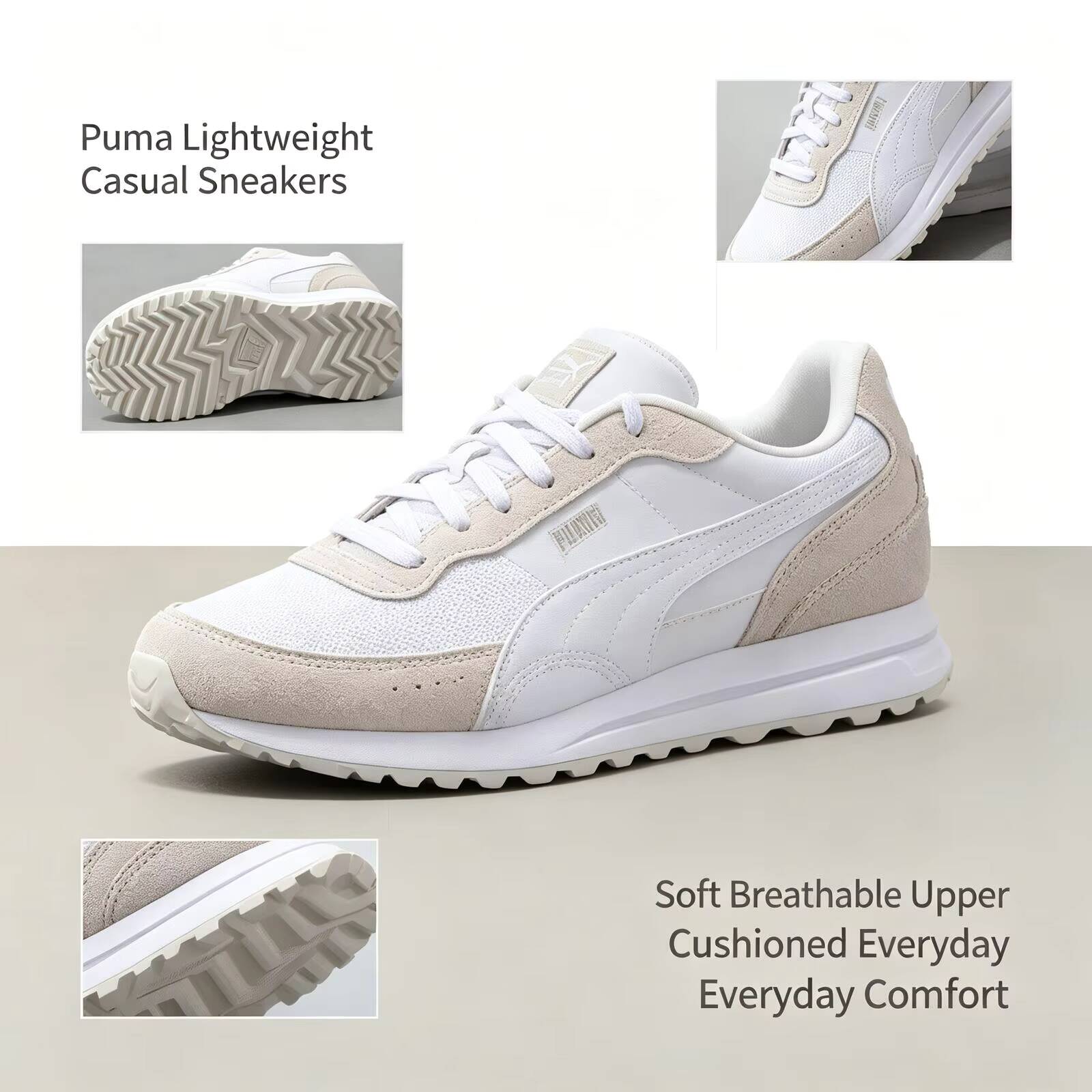 新しいホットプーマホワイト軽量ランニングシューズメッシュアッ - Men Shoes Puma のレビューと価格