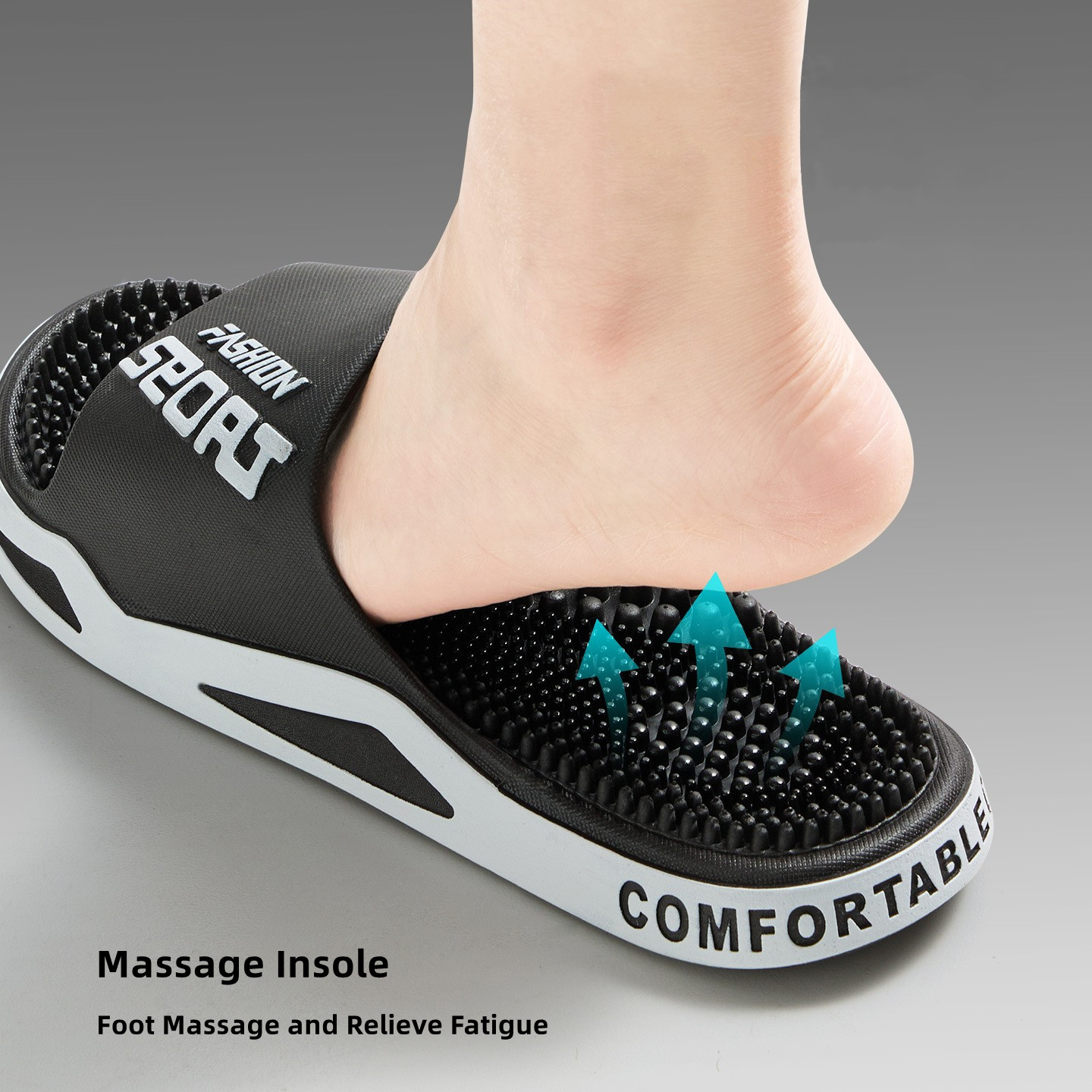 新しいメンズスリッパ、マッサージスリッパ、夏用フラットサンダ - Men'S Shoes Daily Use のレビューと価格