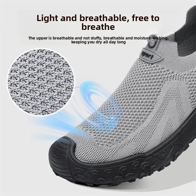 夏のメンズカジュアルシューズ弾性スリップオンデザイン衝突防止 - Men'S Shoes Daily Use のレビューと価格