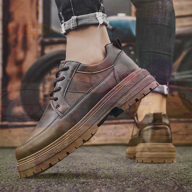 ダーク天然皮革ファッショントレーナーテニスメンズスニーカーフ - Men'S Shoes Good For Wide Feet のレビューと価格
