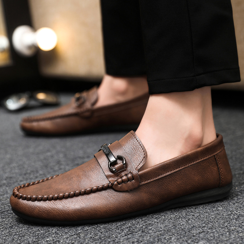 英国スタイルのメンズローファー快適な革製カジュアルシューズ男 - Loafer Slip On Men のレビューと価格