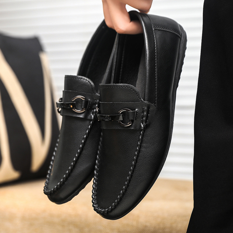 英国スタイルのメンズローファー快適な革製カジュアルシューズ男 - Loafer Slip On Men のレビューと価格