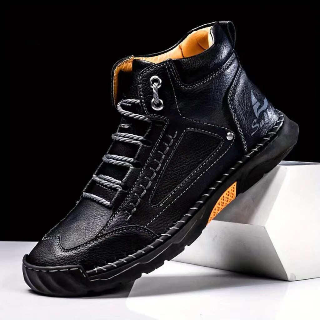 メンズ手縫いブーツプラスサイズカジュアルシューズ快適なソフト - Men'S Shoes Daily Use のレビューと価格