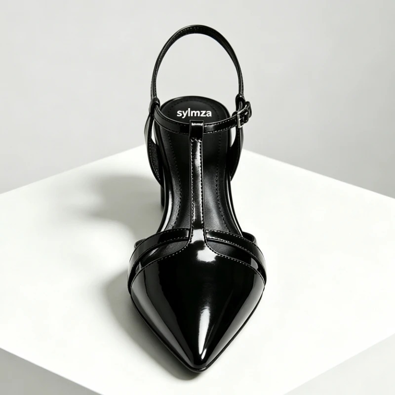 パテントレザー キトゥンヒール レディース パンプス セクシ - Dress Shoe Pointed のレビューと価格