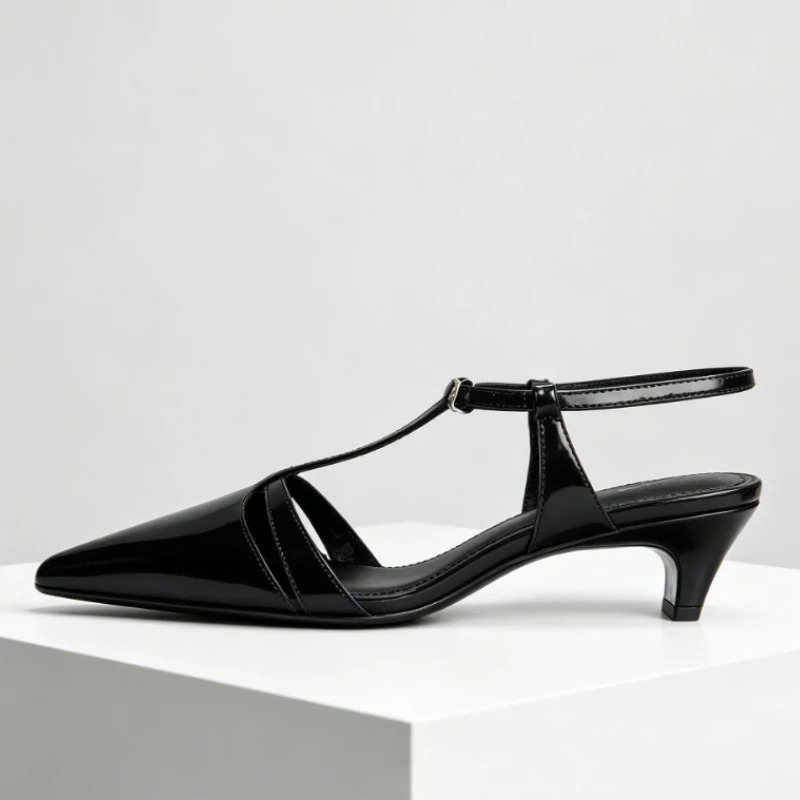 パテントレザー キトゥンヒール レディース パンプス セクシ - Dress Shoe Pointed のレビューと価格