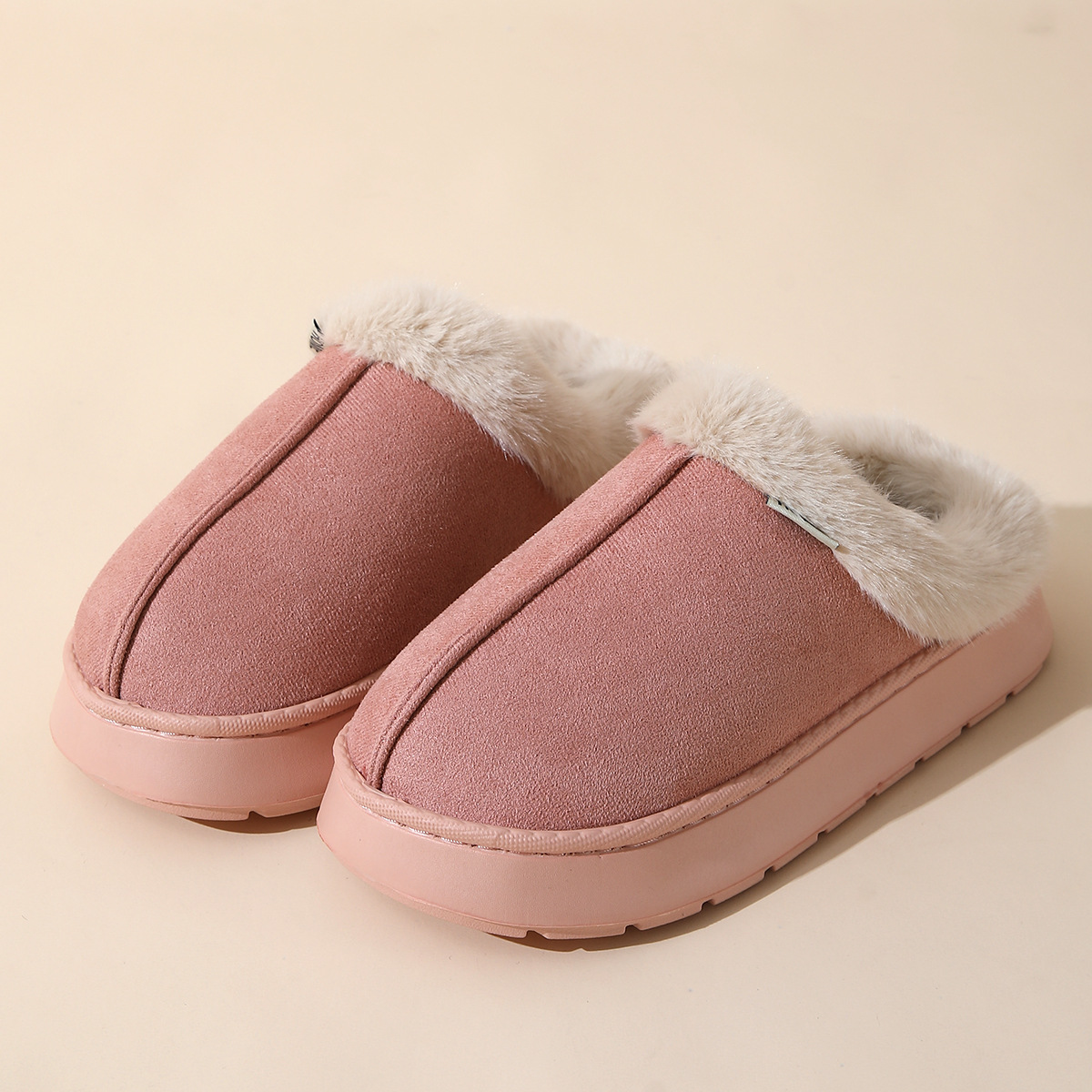 女性男性冬用プラッシュスリッパ、スエードアッパー、暖かいフリ - Men'S Shoes Daily Use のレビューと価格