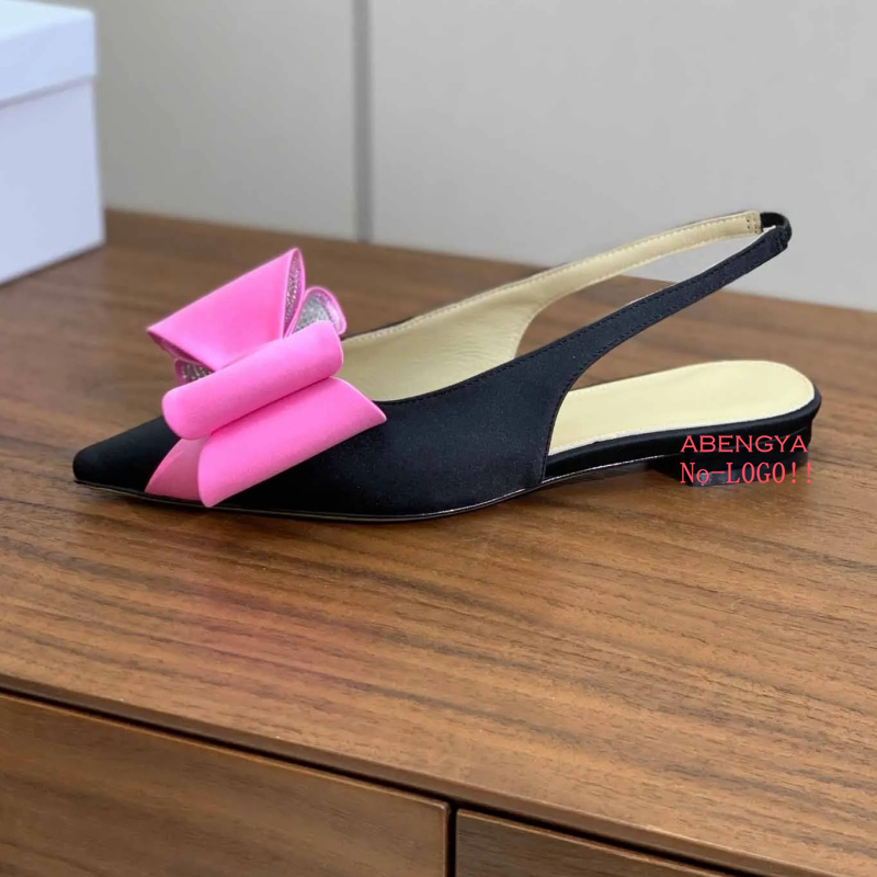 デザイナーセクシーシルクピンクローヒールドレスシューズ女性用 - Dress Shoe Pointed のレビューと価格