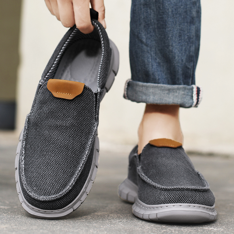 夏通気性スニーカー男性キャンバスシューズスリッポンローファー - Loafer Slip On Men のレビューと価格