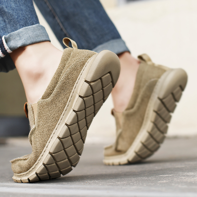 夏通気性スニーカー男性キャンバスシューズスリッポンローファー - Loafer Slip On Men のレビューと価格